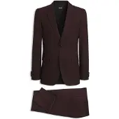 BOSS Slim-fit pak van scheerwol met microdessin