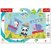 Trefl Framepuzzel - Plezier in de Trein, 15 stukjes Puzzel