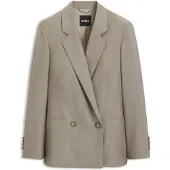BOSS Regular-fit blazer van Italiaanse scheerwol met stretch