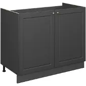 Vicco Wastafelkast Fame-Line, Anthrazit-Gold Landhaus/Antraciet, 100 cm zonder werkblad