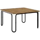 vidaXL Salontafel Artisanaal eiken 100 x 100 x 45 cm Bewerkt hout