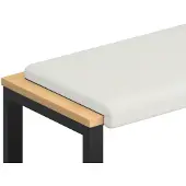 vidaXL Bankkussen Kunstleer Wit Diepte 35 cm