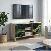 vidaXL TV-kast WIJHE, 102 x 33 x 50 cm, Sonoma houtvezelplaat