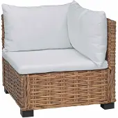 vidaXL Hoeksofa met kussens GENDT Natuurlijk Riet Naturel