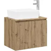 vidaXL Badkamermeubel Set Artisanaal eiken Bewerkt hout