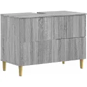 vidaXL Wastafel kabinet voor de badkamer ARNHEM Grijs Sonoma