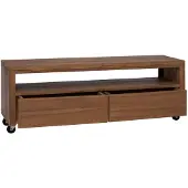 vidaXL Tv-meubel 110 x 30 x 40 cm Naturel Massief Teakhout