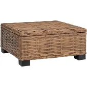 vidaXL Salontafel GENDT Natuurlijk Riet Naturel 67 x 60 x 30 cm