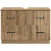 vidaXL Wastafel kabinet voor de badkamer HOORN Artisanaal eiken
