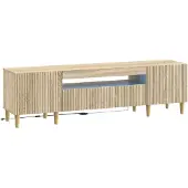 vidaXL LED tv-meubel ARNHEM 153 x 35 x 43 cm Sonoma Eiken Bewerkt hout