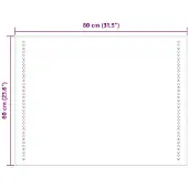 vidaXL LED Badkamerspiegel Doorzichtig 80 x 60 cm gehard glas