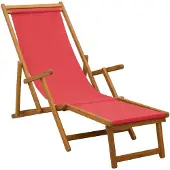 vidaXL Opvouwbare zonnebed 2 pcs 3 Positie Massief Eucalyptus Hout