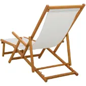 vidaXL Opvouwbare zonnebed 3 Positie Massief Eucalyptus Hout