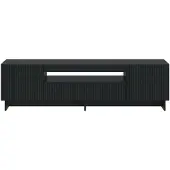 vidaXL LED-TV-kast EDE, 153 x 35 x 43 cm, zwart, houtvezel