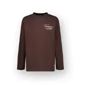 Vingino Jongens T-shirt Icon-basic-LS Jongen Bruin 140
