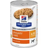 Hill's Pet Nutrition C/D Multicare Urinary Care nat hondenvoer met kip blik 1 tray (12 x 370 g)