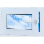 LORAC PVC-raam wit 60x40 LINKS 600x400 mm draai-kiepraam met dubbel glas