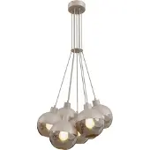 Masterlight 7-lichts hanglamp Opera beige terra