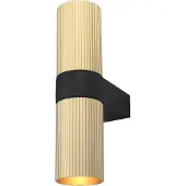 Artdelight Wandspot Ribbels Linea Mat Goud Met Zwart