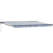 vidaXL Zonnescherm Frame Blauw en Wit 500 × 300 cm