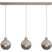 Masterlight 3-lichts hanglamp Opera beige terra