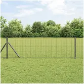 vidaXL Hekpaal 12 st Grijs 120 cm Poedercoated staal