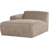 Woood Mojo Base Chaise Longue Bank Links - Velvet - Bruin - 74x112x162