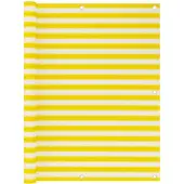 vidaXL Balkonscherm 120x600 cm HDPE geel en wit