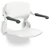 Handicare Linido douchezitting+rug wit+armlegger