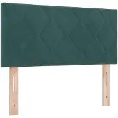 vidaXL Boxspringbed met matras en LED Donkergroen 90 x 190 cm fluweel