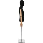 vidaXL Verstelbare mannequin van 170-218 cm met voet Man PP Zwart
