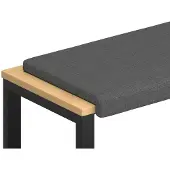 vidaXL Bankkussen Stof Donkergrijs Diepte 35 cm
