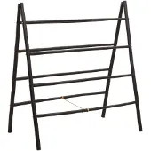 vidaXL Dubbelzijdige dekentrap Zwart 90 x 50 x 100 cm Bamboe