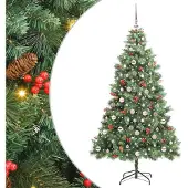vidaXL - Kunstkerstboom - 300 - LED's - Warmwit - PVC - en - Metalen - Groen
