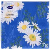 Duni Servetten - Daisy Blue 33x33 cm
