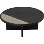 Livin24 Salontafel Maeva Ø80 cm zwart eiken
