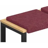 vidaXL Bankkussen 4 st Stof Wijnrood Diepte 35 cm