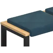 vidaXL Bankkussen 4 st fluweel Blauw Diepte 35 cm