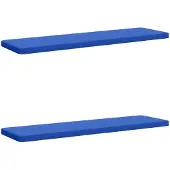 vidaXL 2-delige Bankkussens VUGHT 2 st 100% Polyester Koninklijk Blauw