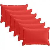 vidaXL Kussensloop 6 st HOUTEN Rood 50 x 80 cm Polyester