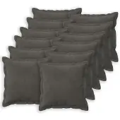 vidaXL Kussen met kussen HOUTEN 12 st Donkergrijs fluweel