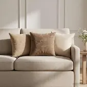 vidaXL Kussensloop 6 st HEERLEN Bruin 35 x 35 cm Chenille Stof