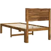 vidaXL Eenpersoonsbed met hoofdbord ROSTOCK Naturel 75 x 190 cm