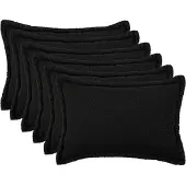 vidaXL Kussensloop 6 st HOUTEN Zwart 50 x 70 cm Bouclé