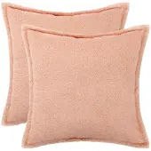 vidaXL Kussensloop 2 pcs HOUTEN Roze 60 x 60 cm Bouclé