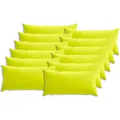 vidaXL Kussensloop 12 st HEERLEN Heldere Groen. 40 x 80 cm Polyester