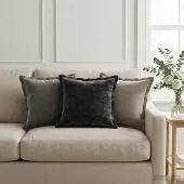 vidaXL Kussensloop 6 st HOUTEN Antraciet 40 x 40 cm Chenille Stof