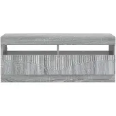vidaXL LED-TV-kast, Sonoma-grijs, houtvezel