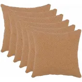 vidaXL Kussensloop 6 pcs HEERLEN Beige 35 x 35 cm Bouclé