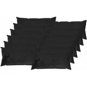 vidaXL Kussensloop 12 pcs HEERLEN Zwart 40 x 80 cm Flanel